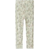 Name It Snow White Flowers + Leafs Nmfwang Ull Needle Leggings Noos