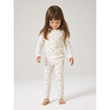 Name It Snow White Flowers + Leafs Nmfwang Ull Needle Leggings Noos