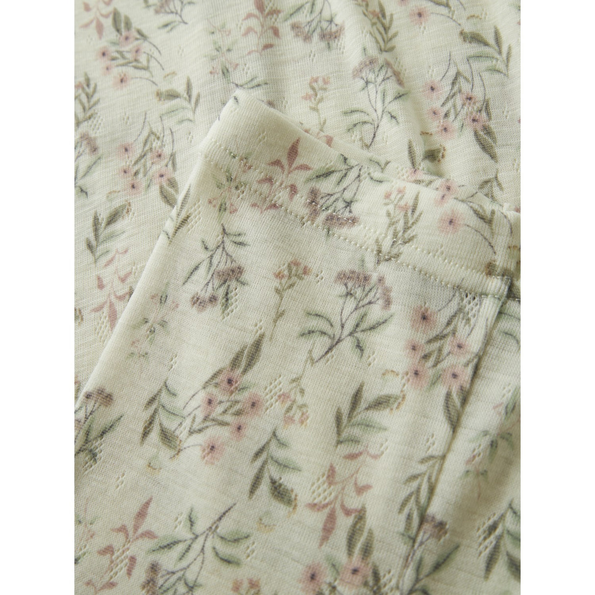 Name It Snow White Flowers + Leafs Nmfwang Ull Needle Leggings Noos