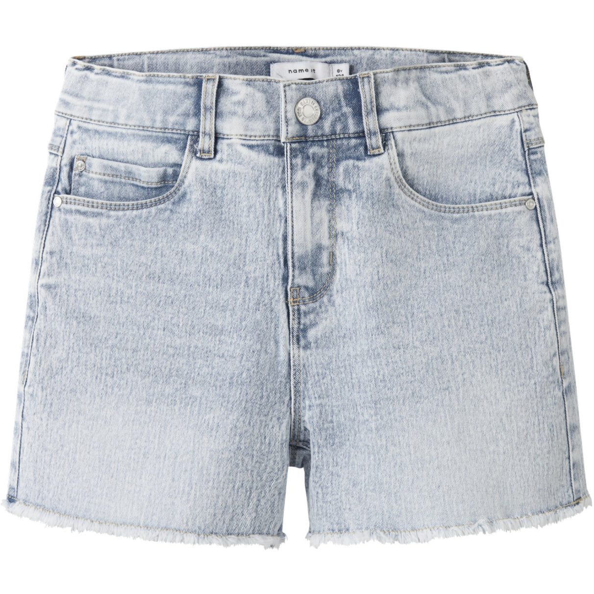 Name It Light Blue Bleached Denim Nkfrose Hw Mom Dnm Shorts 8222-Ya Noos