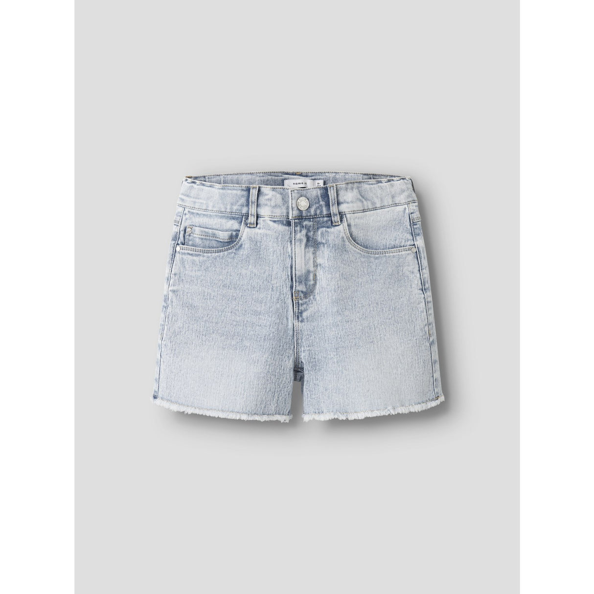 Name It Light Blue Bleached Denim Nkfrose Hw Mom Dnm Shorts 8222-Ya Noos