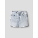 Name It Light Blue Bleached Denim Nkfrose Hw Mom Dnm Shorts 8222-Ya Noos