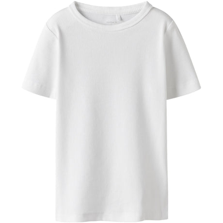 Name It Bright White Nkfnakal Ss Slim Topp Noos