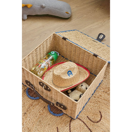 Rice Paper Rope Koffert In Bjørn Shape Med Blue Details