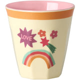 Rice Melamin Kids Kopp Med Hero Print - Pink - Small - 6 Pakke - 160 Ml