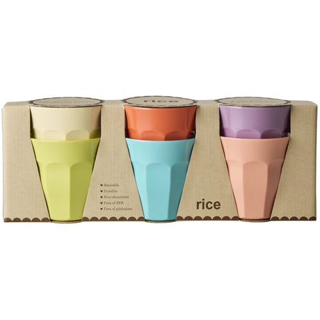 Rice Melamin Cups In Asst. Glory Days Colors - Medium - 6 Pakke - 250 Ml