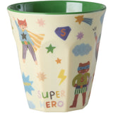 Rice Melamin Kopp Med Hero Print - Medium - Green - 250 Ml