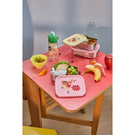 Rice Plastic Kids Drinking Flaske Med Hero Print - Green - 550 Ml