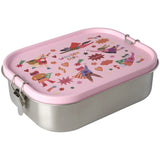Rice Stainless Steel Lunchbox Med Moveable Divider Og Hero Print - Pink - Large - 1400 Ml