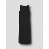 Name It Black Nkfnakal Sl Slim Maxi Kjole Noos