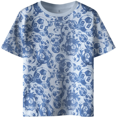 Name It Subdued Blue Nmmhootball Ss Nreg Topp