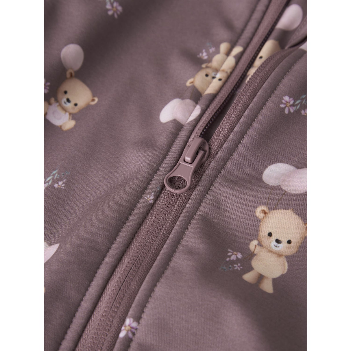 Name It Wistful Mauve Balloon Teddy Nbfalfa08 Softshell Drakt AOP Fo