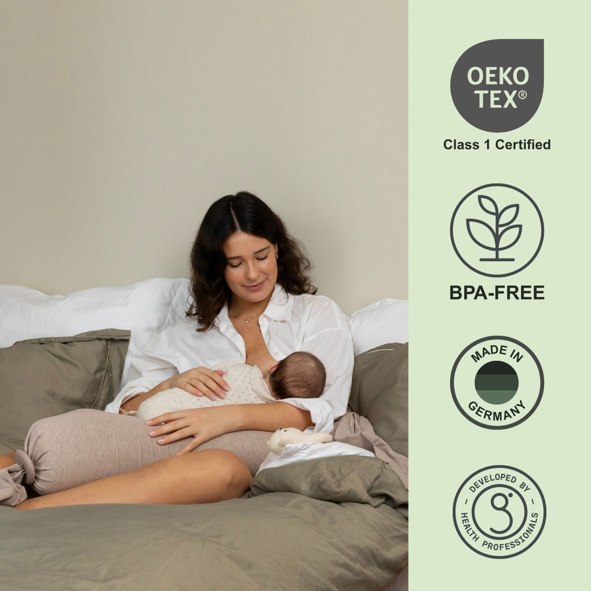 bbhugme Seashell Beige Nursing Pute