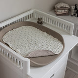 Sebra Beige Sophora Leaves Changing Mat Towels 2-Pakning Muslin