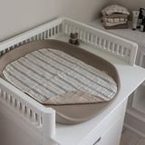 Sebra Beige Stripe Changing Mat Towels 2-Pakning Muslin