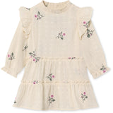 Fliink Sandshell Dobby Ls Rose Embr Kjole