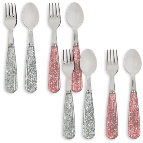 Konges Sløjd Sparkling Blush/Sparkling Blue 8 Pakke Sparkly Bestikk