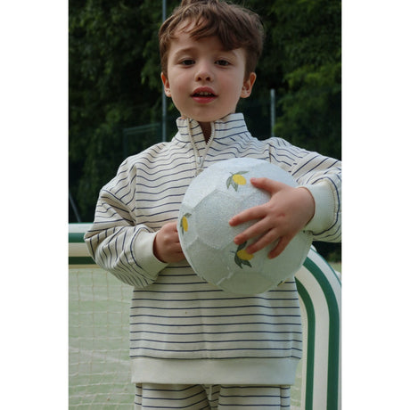 Konges Sløjd Flintstone Stripe Lou Stripe Half Zip Sweat Ocs