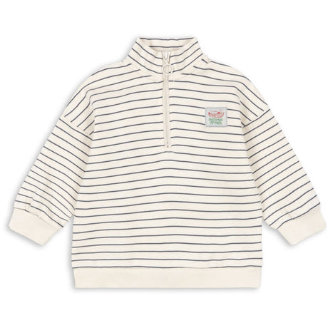 Konges Sløjd Flintstone Stripe Lou Stripe Half Zip Sweat Ocs