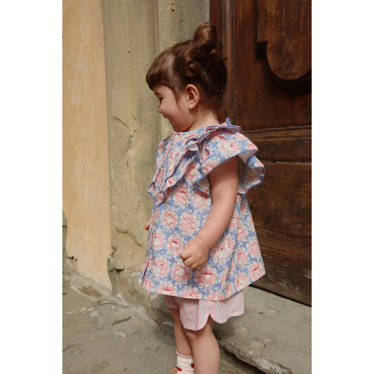 Konges Sløjd Snack Time Kim Frill Ss Skjorte Gots