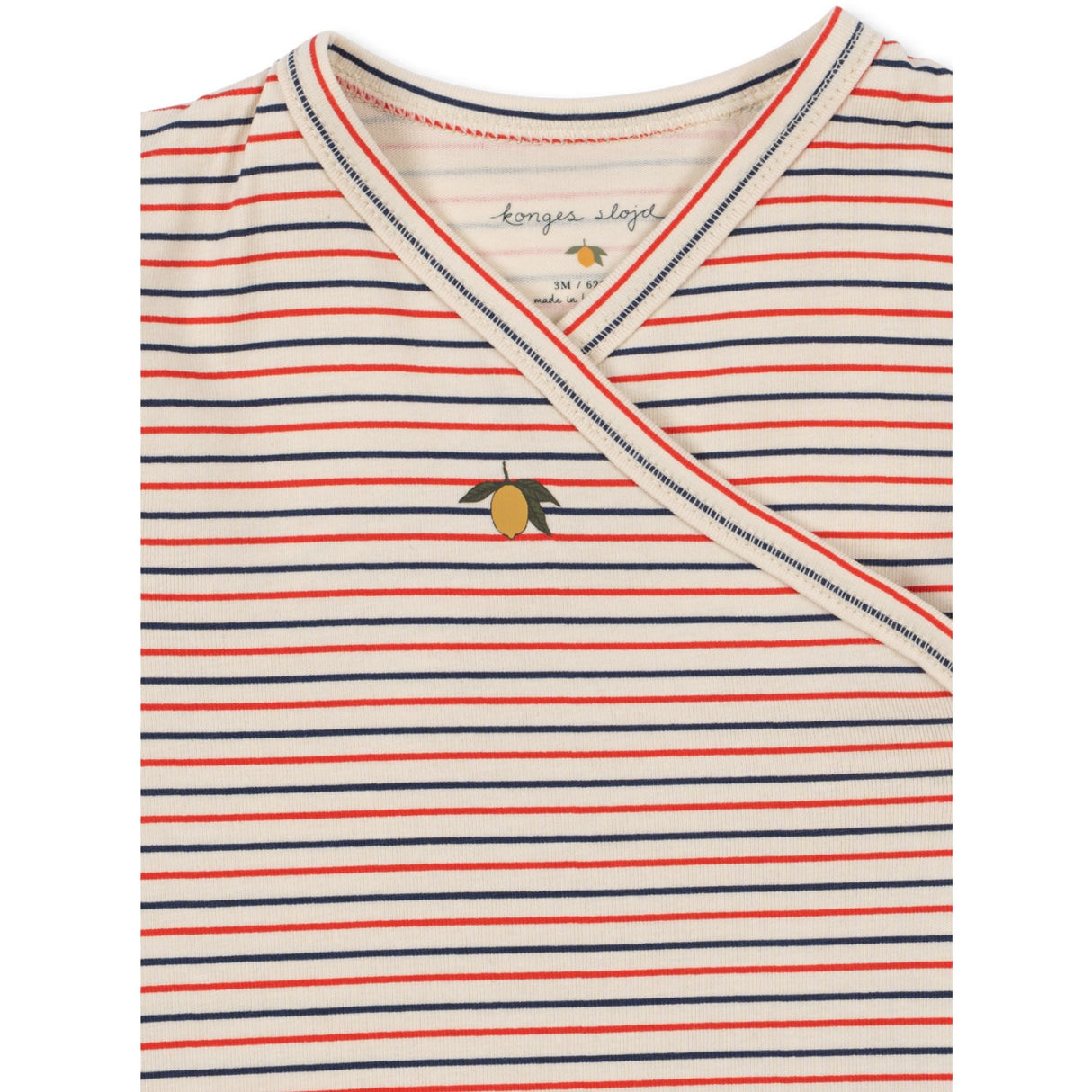 Konges Sløjd Stripe Tricolore Petit Basic Newborn Heldrakt Gots