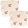 Konges Sløjd Cherry Stoff Oppbevaring Baskets 2 Pcs