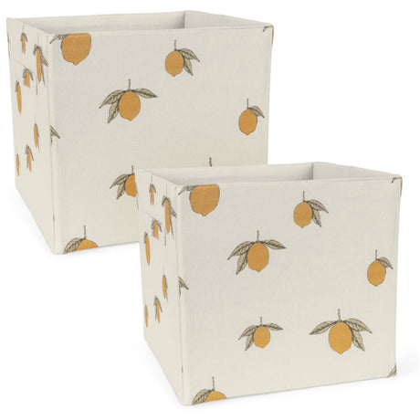 Konges Sløjd Lemon Stoff Oppbevaring Baskets 2 Pcs