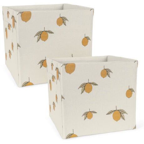 Konges Sløjd Lemon Stoff Oppbevaring Baskets 2 Pcs
