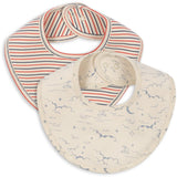 Konges Sløjd Stripe Tricolore Petit/Cielo Marino Basic 2 Pakke Hakesmekke