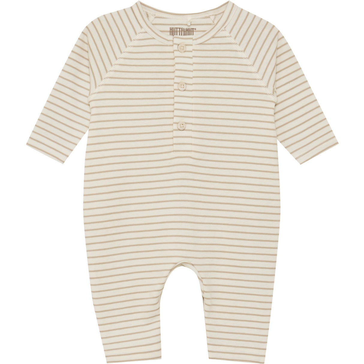 Huttelihut White Pepper Romper Ls Yd Stripe