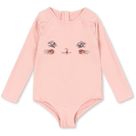Konges Sløjd Powder Pink Kitty Ls Badedrakt Grs