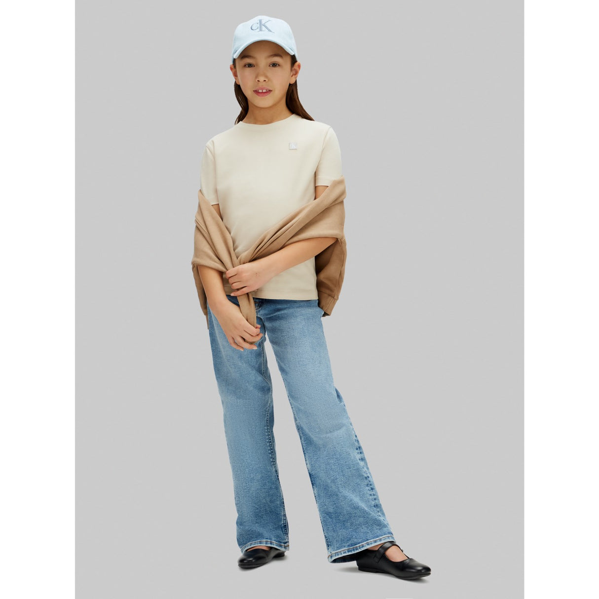 Calvin Klein Oatmeal Mono Mini Badge Reg T-Shirt