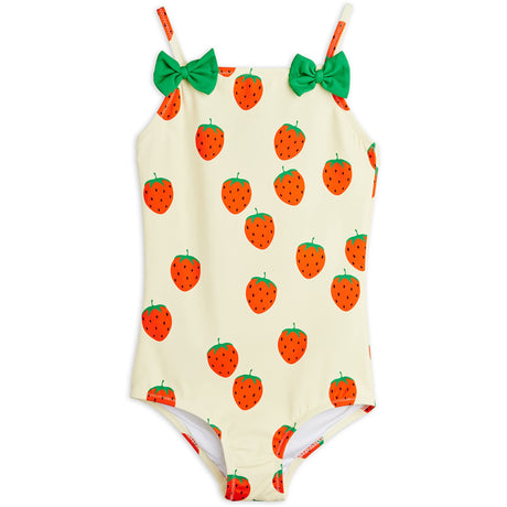 Mini Rodini Off-white Strawberries AOP Bathing Drakt