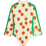 Mini Rodini Off-white Strawberries AOP Ls Uv Badedrakt