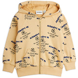 Mini Rodini Beige Alien City Fc AOP Zip Hettegenser