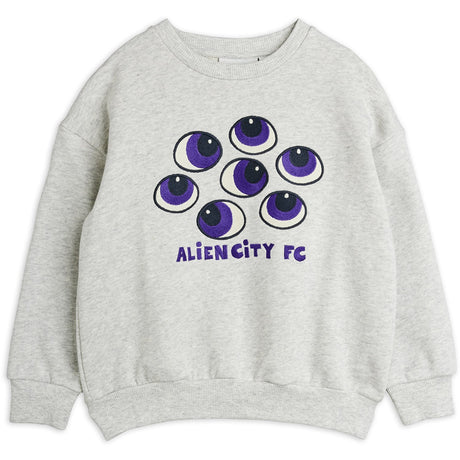 Mini Rodini Grey Melange Eyes Emb Collegegenser