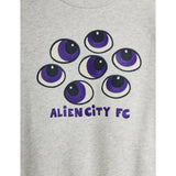 Mini Rodini Grey Melange Eyes Emb Collegegenser