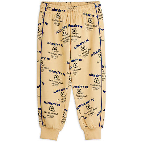 Mini Rodini Beige Alien City Fc AOP Sweatpants