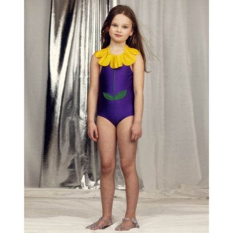 Mini Rodini Purple Flower Halterneck Bathing Drakt