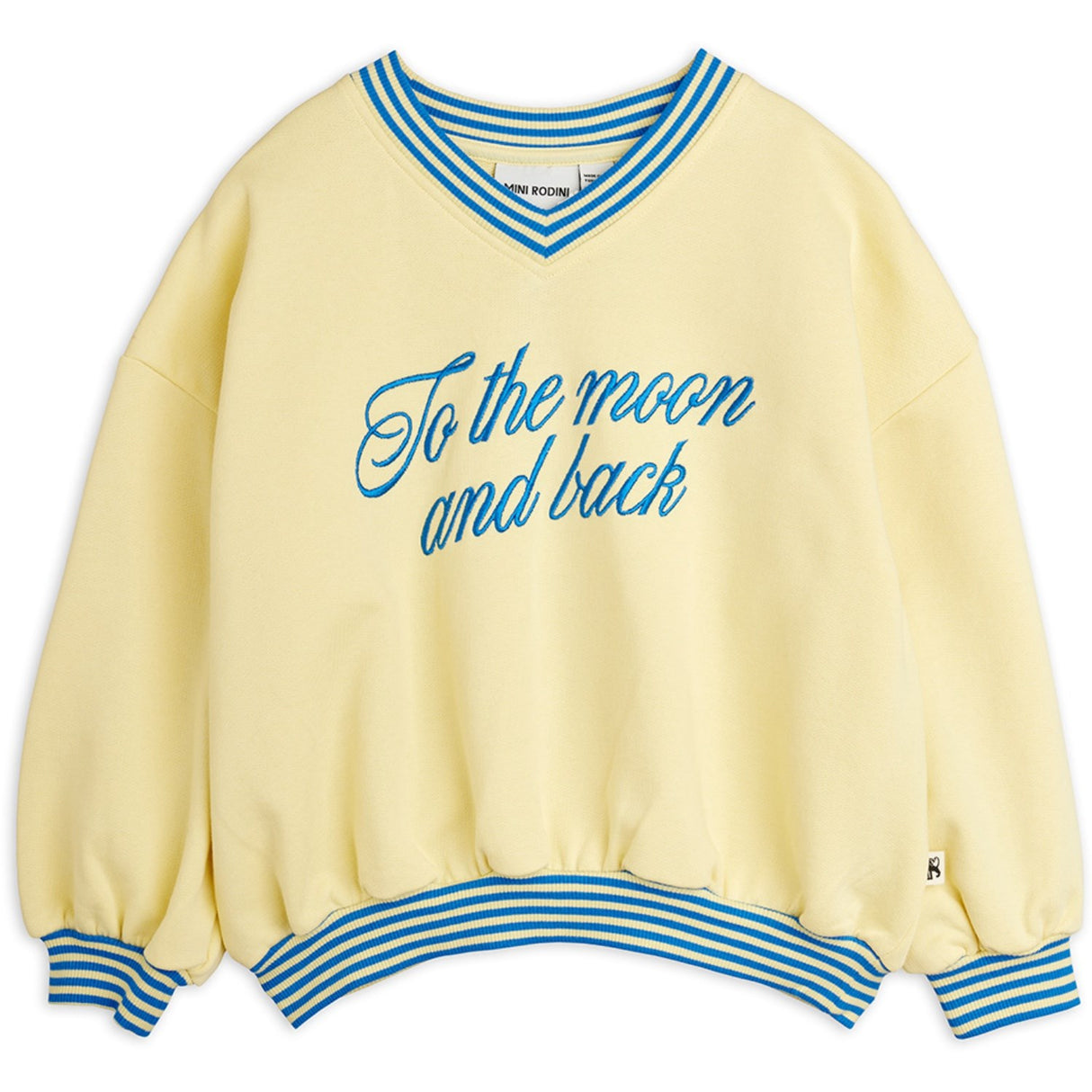 Mini Rodini Yellow To The Moon Emb Collegegenser
