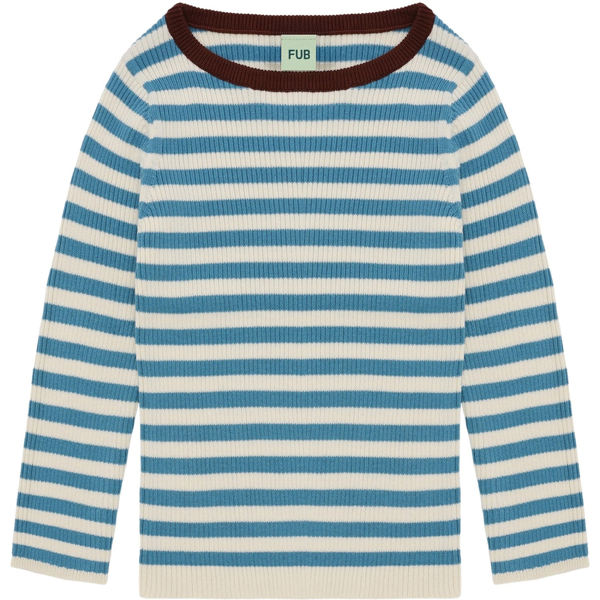 FUB Ecru/Sea Rib Bluse