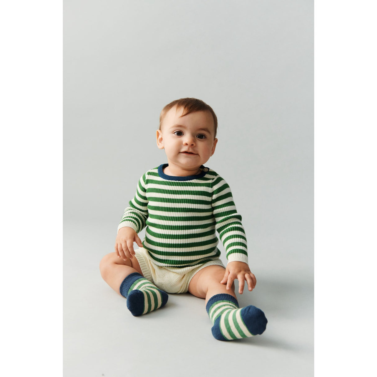 FUB Ecru/Pine Rib Bluse