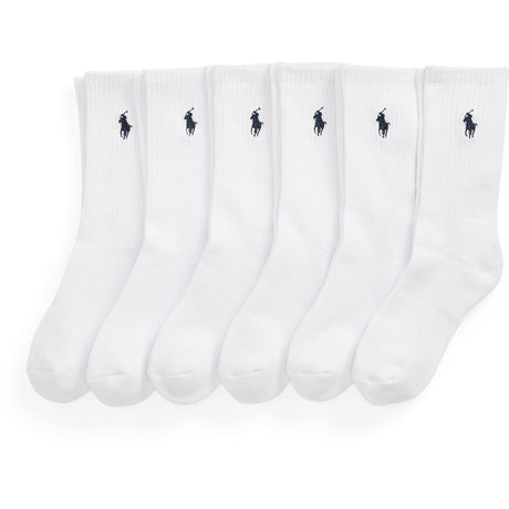 Polo Ralph Lauren White Crew Sock-6 Pakke