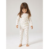 Name It Snow White Flowers + Leafs Nmfwang Ull Needle Ls Topp Noos