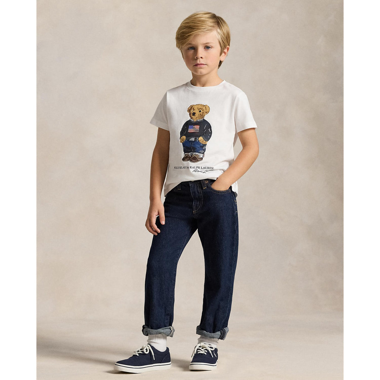 Polo Ralph Lauren White Core Bear Boy T-Shirt
