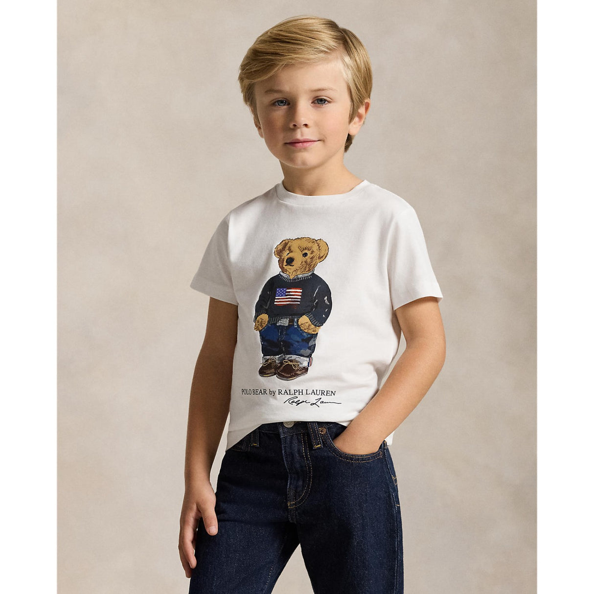 Polo Ralph Lauren White Core Bear Boy T-Shirt