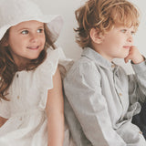 Huttelihut Antique White Summer Lue Embroidery