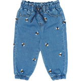 Petit Piao Light Blue Denim Emb Ppjubii Denim Bukser