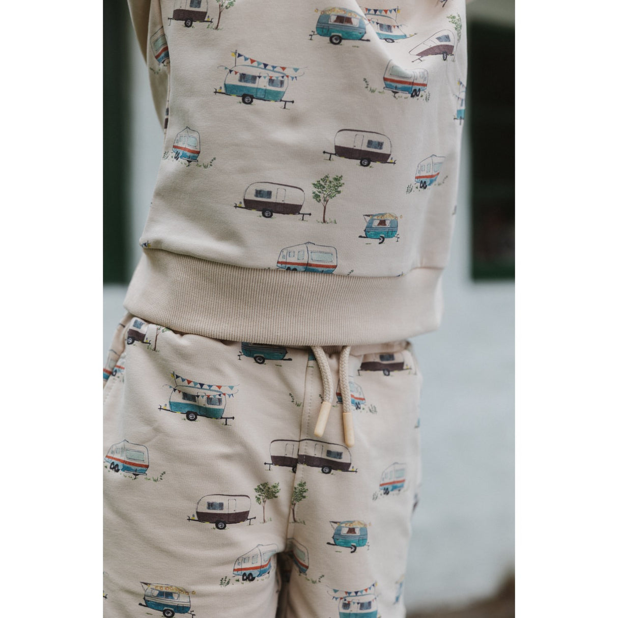 Petit Piao Eggnog Camper Aop Ppsun Shorts