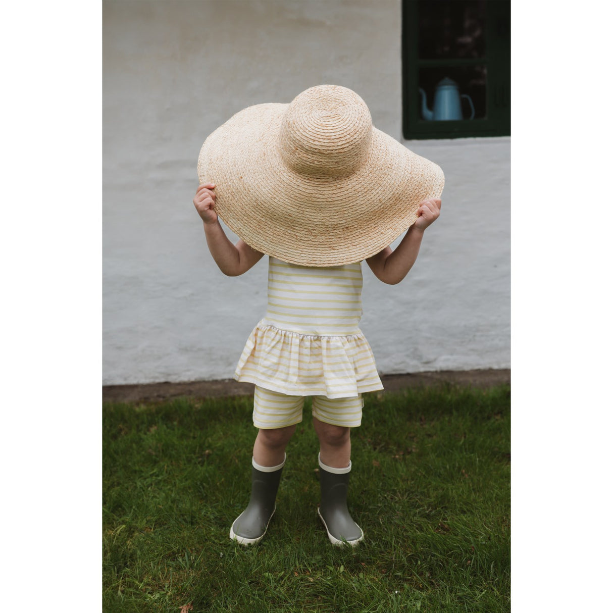 Petit Piao Dusky Citron Striped Ppsun S_L Kjole